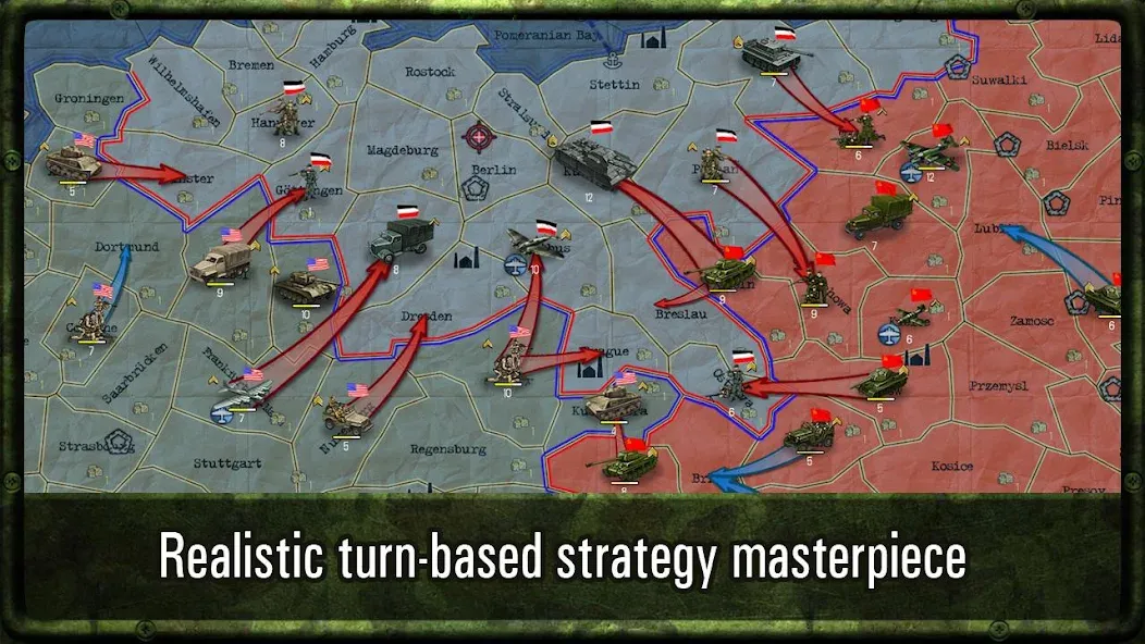 Strategy & Tactics: WW2 — Взломанная версия (Безлимитные ресурсы и открытые кампании) — скриншот 1 Strategy & Tactics: WW2 — Взломанная версия (Безлимитные ресурсы и открытые кампании) — скриншот 1
