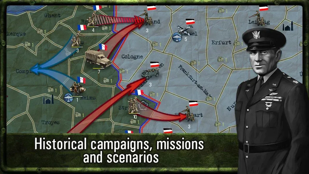 Strategy & Tactics: WW2 — Взломанная версия (Безлимитные ресурсы и открытые кампании) — скриншот 2 Strategy & Tactics: WW2 — Взломанная версия (Безлимитные ресурсы и открытые кампании) — скриншот 2