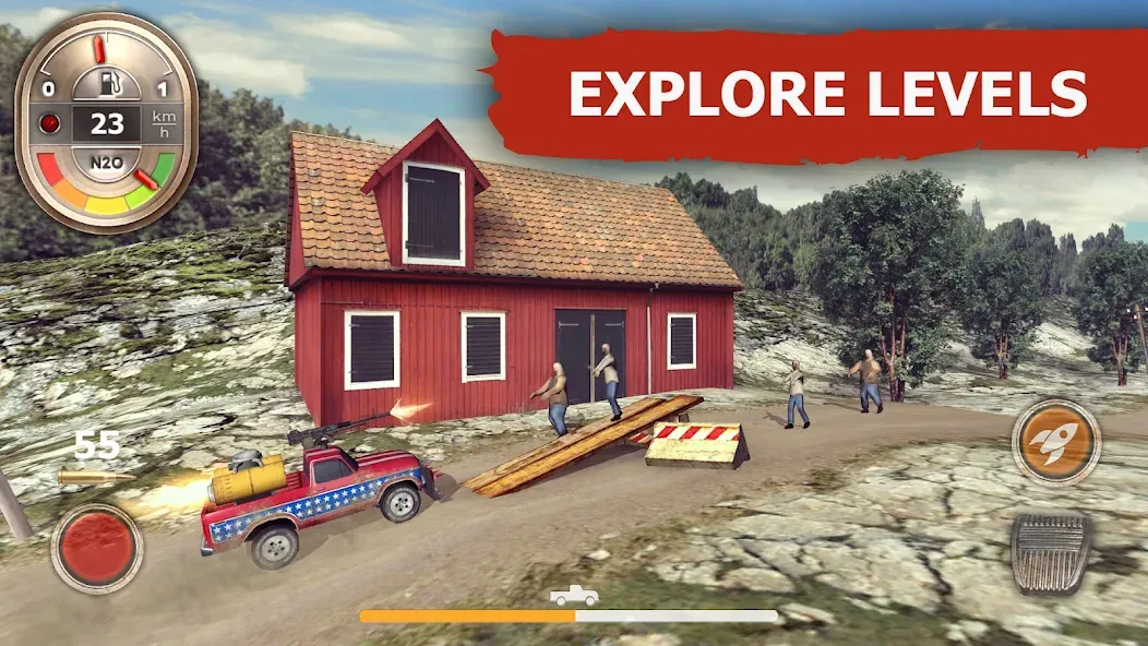 Zombie Derby MOD APK на Android — Безлимитные деньги и топливо — скриншот 3