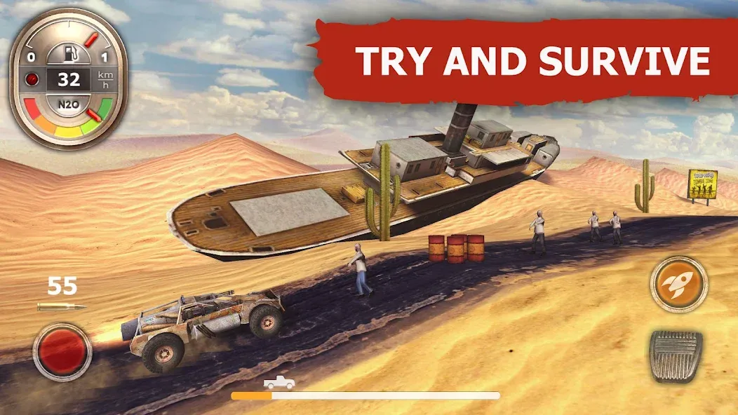 Zombie Derby MOD APK на Android — Безлимитные деньги и топливо — скриншот 5