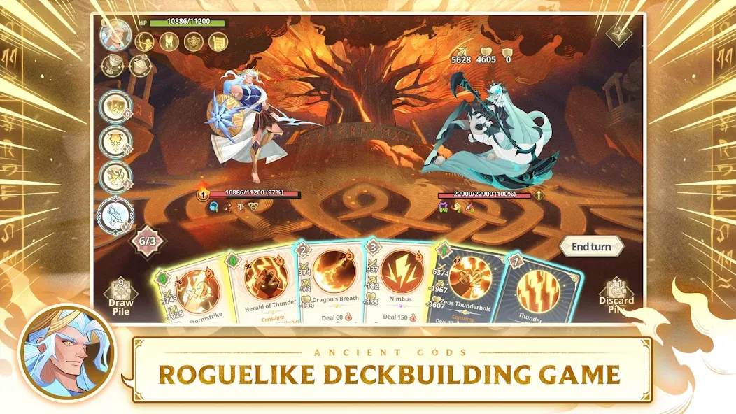 Ancient Gods: Card Battle RPG (Мод Безлимитные ресурсы и открытые карты) — скриншот 2