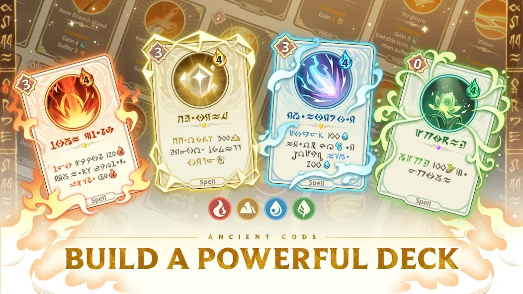 Ancient Gods: Card Battle RPG (Мод Безлимитные ресурсы и открытые карты) — скриншот 3