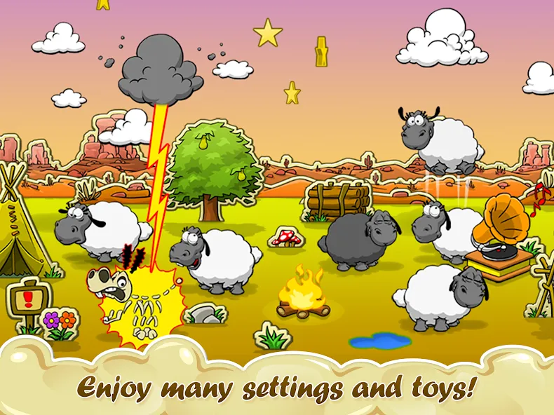 Скачать Clouds & Sheep на Android — Безлимитные ресурсы и сняты ограничения — скриншот 3