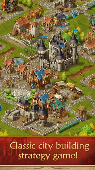 Townsmen — Взломанная версия (Безлимитные ресурсы и деньги) — скриншот 1