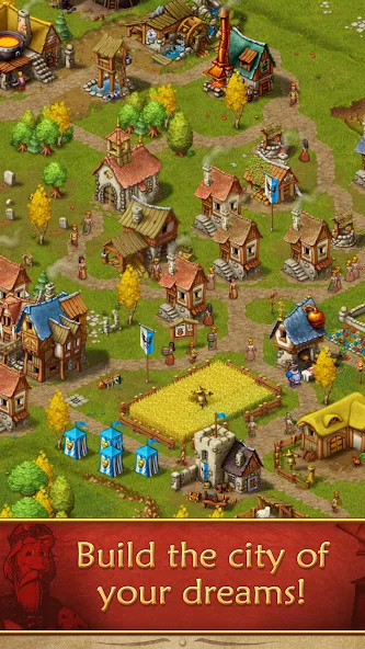Townsmen — Взломанная версия (Безлимитные ресурсы и деньги) — скриншот 2