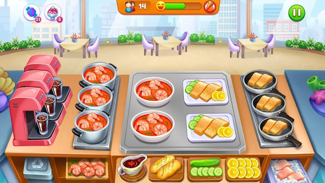 Скачать Cooking Restaurant Food Games — Последняя версия (Много денег и открыты уровни) — скриншот 1