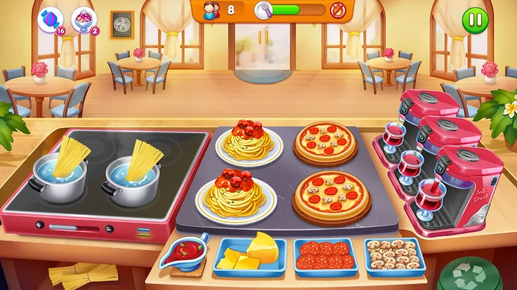 Скачать Cooking Restaurant Food Games — Последняя версия (Много денег и открыты уровни) — скриншот 2