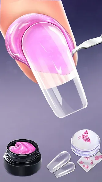 Взломанная Nail Salon Fashion Makeup Game на Андроид — Безлимитные деньги и все предметы открыты — скриншот 1