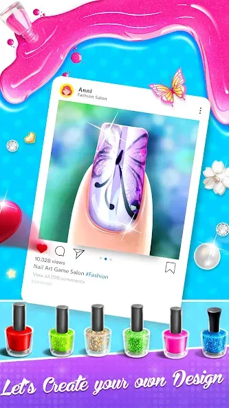 Взломанная Nail Salon Fashion Makeup Game на Андроид — Безлимитные деньги и все предметы открыты — скриншот 4