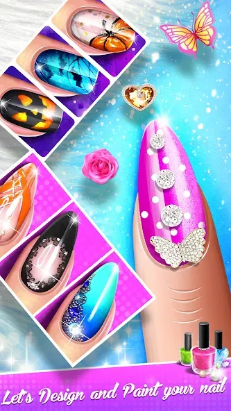 Взломанная Nail Salon Fashion Makeup Game на Андроид — Безлимитные деньги и все предметы открыты — скриншот 5