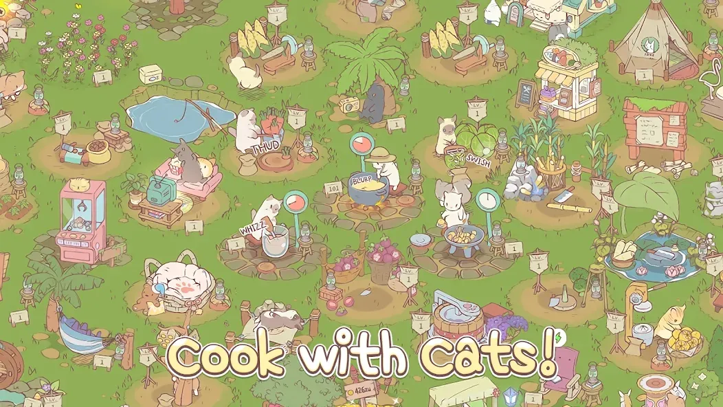Скачать Cats & Soup - Cute Cat Game — Много денег и ресурсов — скриншот 2