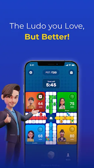 Взломанная Play Ludo Game Online Win Cash на Андроид — Выигрыш реальных денег без ограничений — скриншот 5