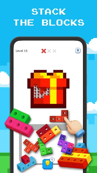 Blockin' Color - Block Puzzle MOD — Безлимитные подсказки и жизни на Андроид — скриншот 1