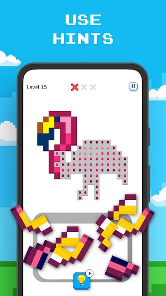 Blockin' Color - Block Puzzle MOD — Безлимитные подсказки и жизни на Андроид — скриншот 5