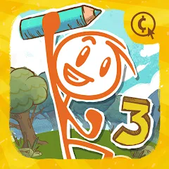 Скачать Draw a Stickman: EPIC 3 (Мод: Безлимитные подсказки и открыты все уровни) на Андроид