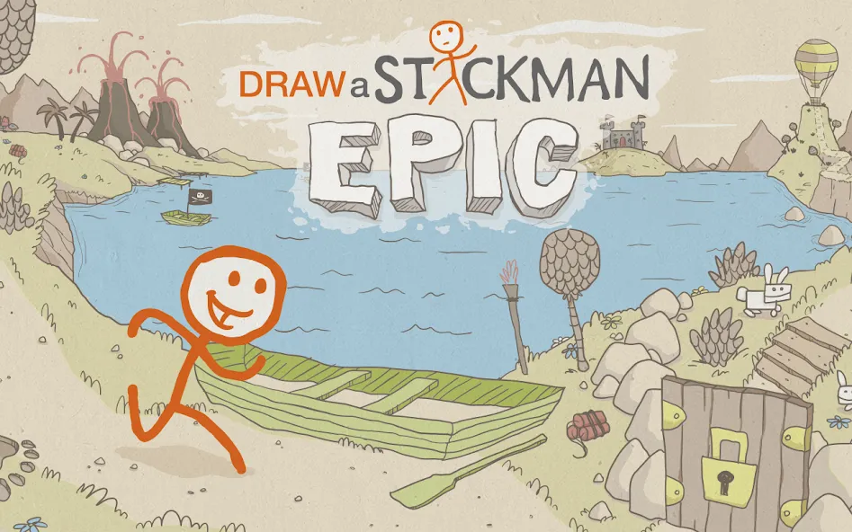 Скачать Draw a Stickman: EPIC Free на телефон — Безлимитные подсказки и открыты все уровни — скриншот 1