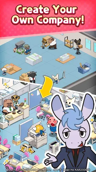 Скачать Aggretsuko : Match 3 Puzzle MOD APK — Безлимитные монеты и жизни — скриншот 3