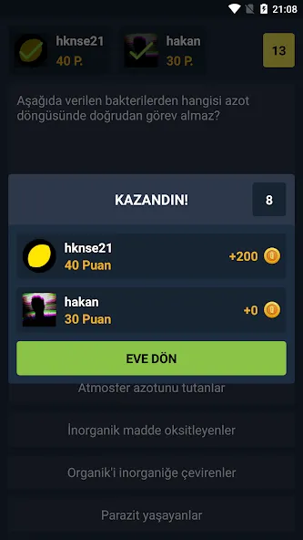 Скачать Biyoloji Quiz - PvP Online с модом — Все вопросы разблокированы — скриншот 3