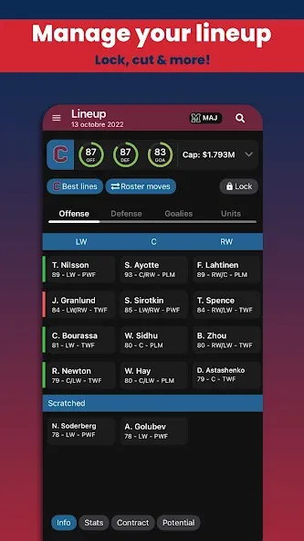 Скачать Hockey Legacy Manager 23 (Мод: Безлимитные деньги и все функции открыты) на Андроид — скриншот 1