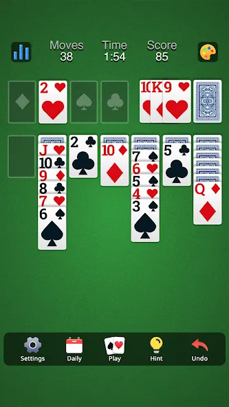 Classic Solitaire - Klondike MOD — Без рекламы и все карты открыты на Андроид — скриншот 2