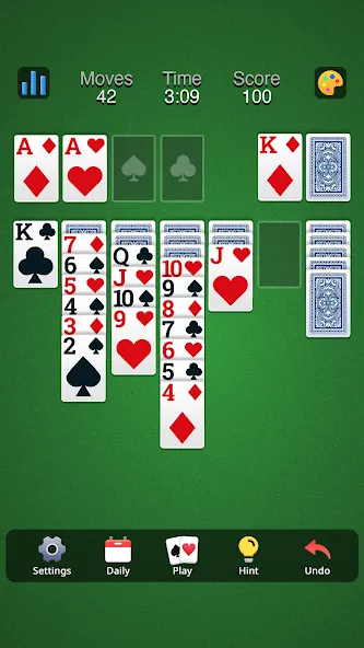 Classic Solitaire - Klondike MOD — Без рекламы и все карты открыты на Андроид — скриншот 5