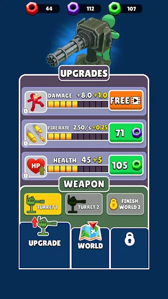 Ammo Fever: Tower Gun Defense — Мод: Безлимитные патроны и усиленная башня — скриншот 4