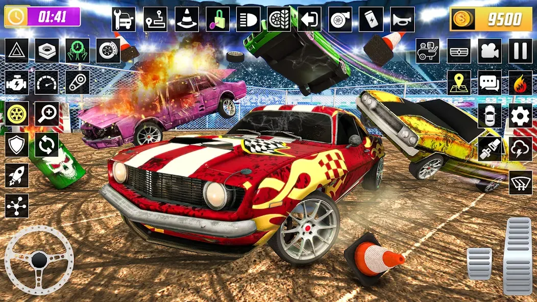 Скачать X Demolition Derby : Car Games на Android — Безлимитные деньги и открыты все машины — скриншот 1