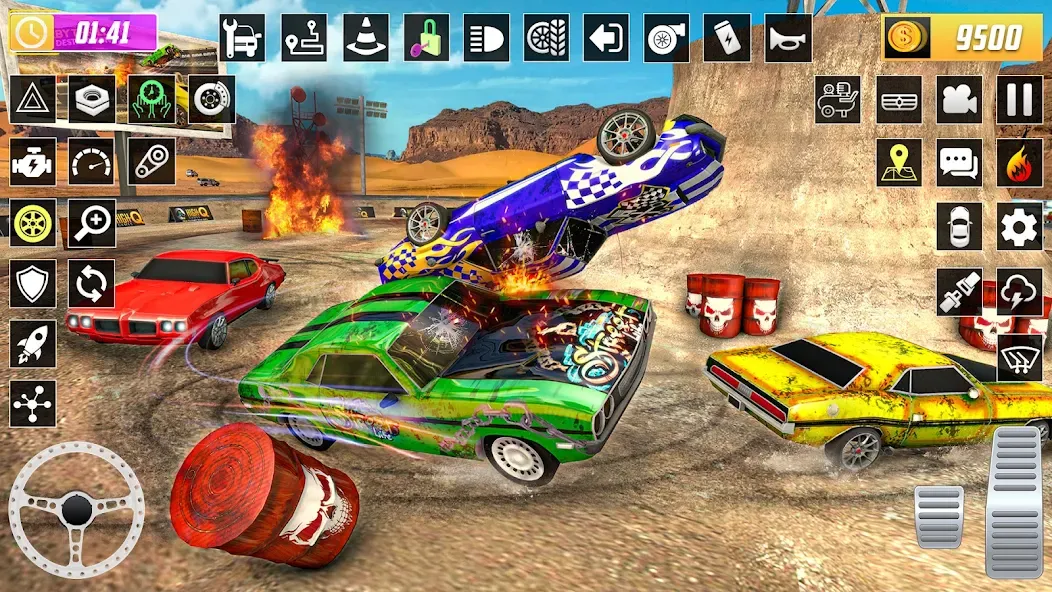 Скачать X Demolition Derby : Car Games на Android — Безлимитные деньги и открыты все машины — скриншот 2