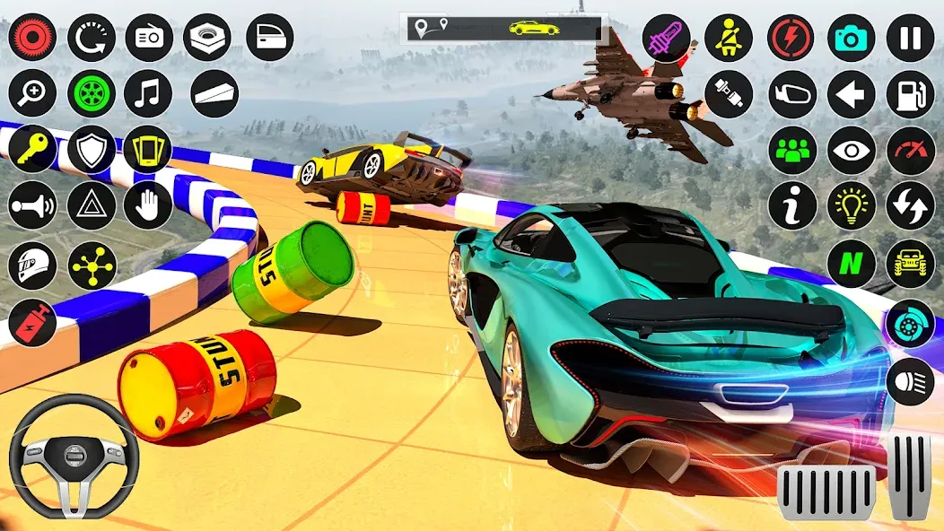 Скачать GT Car Stunt Race: Mega Ramps на Android — Безлимитные деньги и все машины открыты — скриншот 2