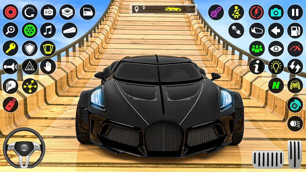 Скачать GT Car Stunt Race: Mega Ramps на Android — Безлимитные деньги и все машины открыты — скриншот 3