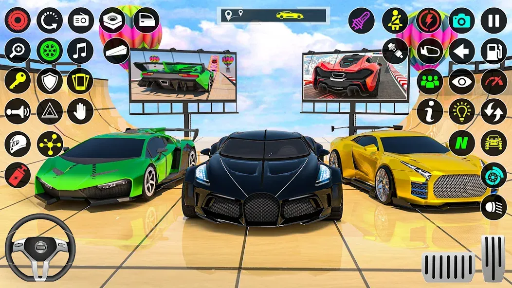Скачать GT Car Stunt Race: Mega Ramps на Android — Безлимитные деньги и все машины открыты — скриншот 5