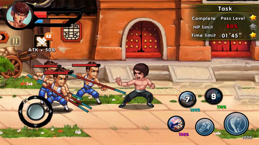 Kung Fu Attack: Final Fight Mod APK Безлимитные деньги и усиленный герой — Скачать на Андроид — скриншот 2