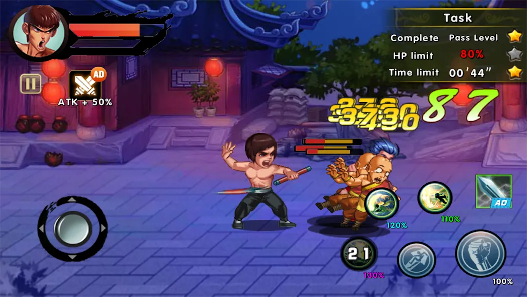 Kung Fu Attack: Final Fight Mod APK Безлимитные деньги и усиленный герой — Скачать на Андроид — скриншот 3