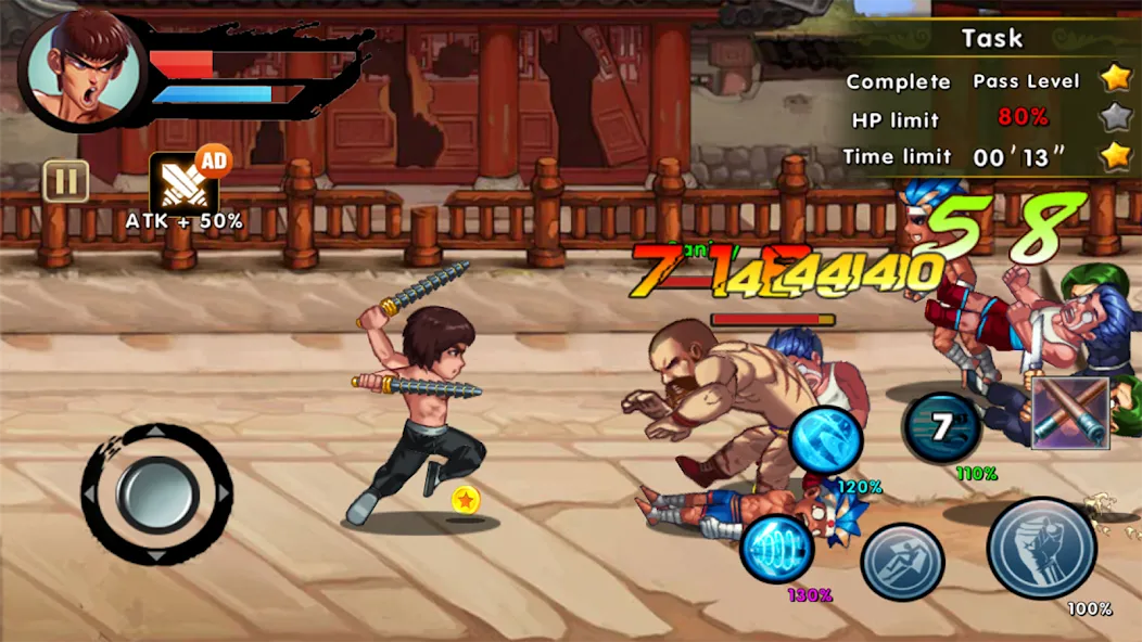 Kung Fu Attack: Final Fight Mod APK Безлимитные деньги и усиленный герой — Скачать на Андроид — скриншот 4