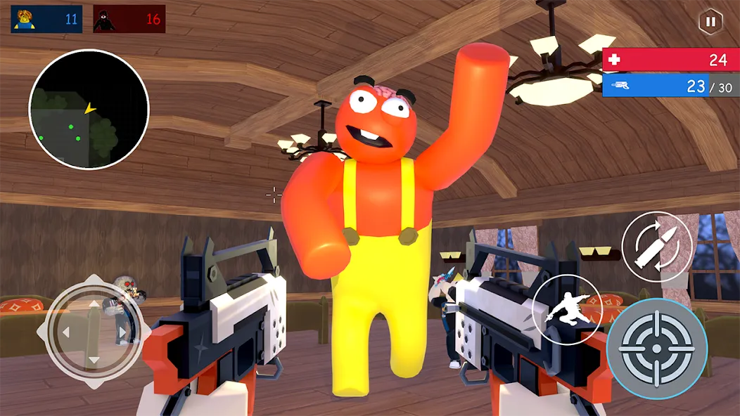 Скачать Alphabet Shooter: Survival FPS (Мод: Безлимитные патроны и усиленный урон) на Андроид — скриншот 3
