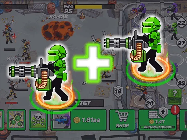 Stickman Defenders: Stick War Mod APK Безлимитные ресурсы и мощные воины — Скачать на Андроид — скриншот 2
