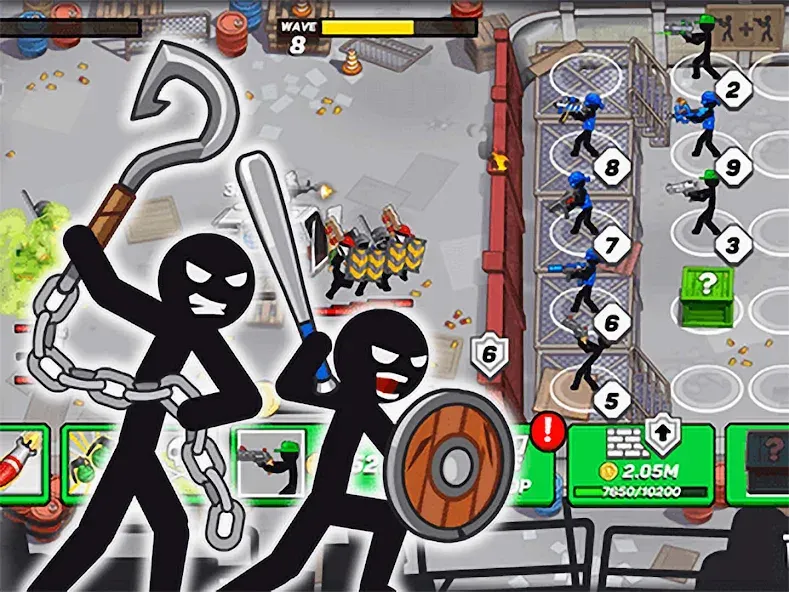 Stickman Defenders: Stick War Mod APK Безлимитные ресурсы и мощные воины — Скачать на Андроид — скриншот 3