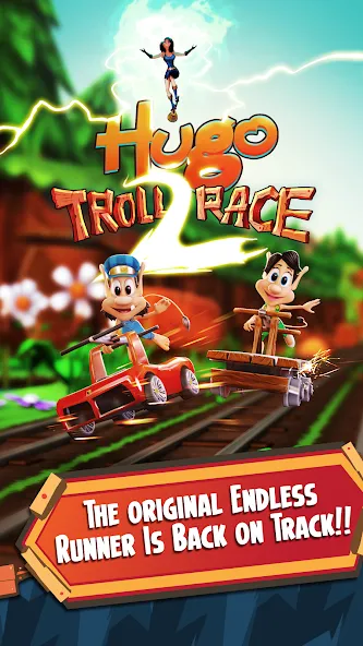 Hugo Troll Race 2: Rail Rush — Безлимитные деньги и жизни — скриншот 1 Hugo Troll Race 2: Rail Rush — Безлимитные деньги и жизни — скриншот 1