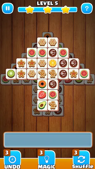 Скачать Tile Match Sweet -Triple Match — Модификация Безлимитные подсказки и жизни — скриншот 2