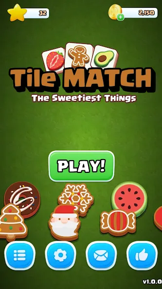 Скачать Tile Match Sweet -Triple Match — Модификация Безлимитные подсказки и жизни — скриншот 4