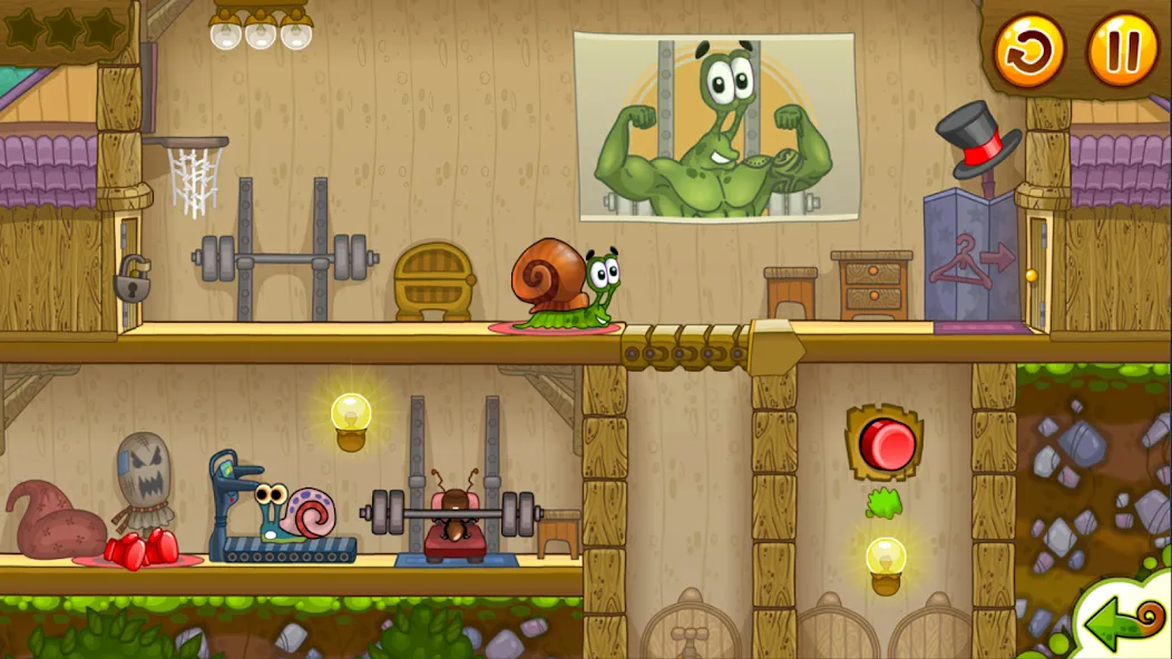Snail Bob 2 MOD — Безлимитные жизни и все уровни открыты на Андроид — скриншот 2