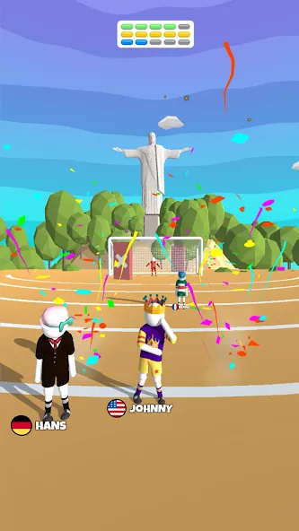 Goal Party - Soccer Freekick MOD APK — Безлимитные деньги и все мячи — скриншот 1