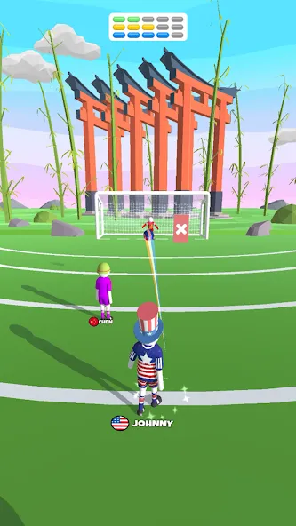 Goal Party - Soccer Freekick MOD APK — Безлимитные деньги и все мячи — скриншот 4