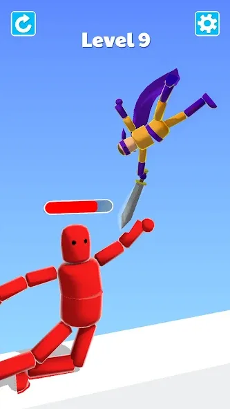 Скачать Ragdoll ninja: Imposter hero MOD APK — Безлимитные деньги и все уровни — скриншот 1