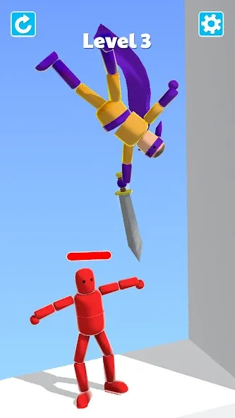 Скачать Ragdoll ninja: Imposter hero MOD APK — Безлимитные деньги и все уровни — скриншот 4