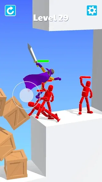 Скачать Ragdoll ninja: Imposter hero MOD APK — Безлимитные деньги и все уровни — скриншот 5