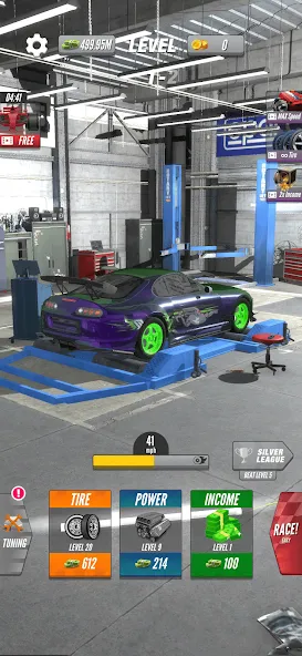 Dyno 2 Race - Car Tuning MOD APK на Android — Безлимитные деньги и улучшенный тюнинг — скриншот 2