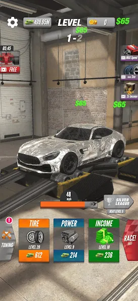 Dyno 2 Race - Car Tuning MOD APK на Android — Безлимитные деньги и улучшенный тюнинг — скриншот 3