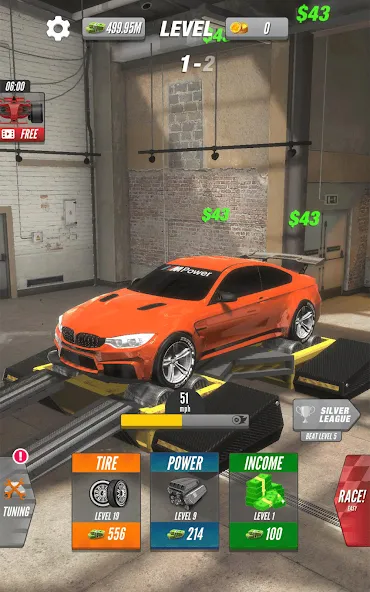 Dyno 2 Race - Car Tuning MOD APK на Android — Безлимитные деньги и улучшенный тюнинг — скриншот 5