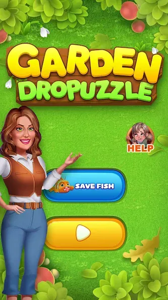 Скачать Garden Dropuzzle (Мод: Безлимитные ходы и открыты все уровни) на Андроид — скриншот 1